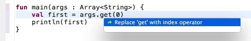 Replace 'get' With Index Operator