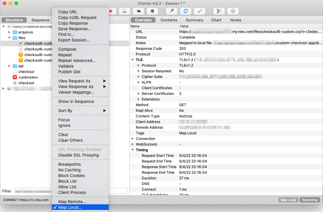 Mapping local files