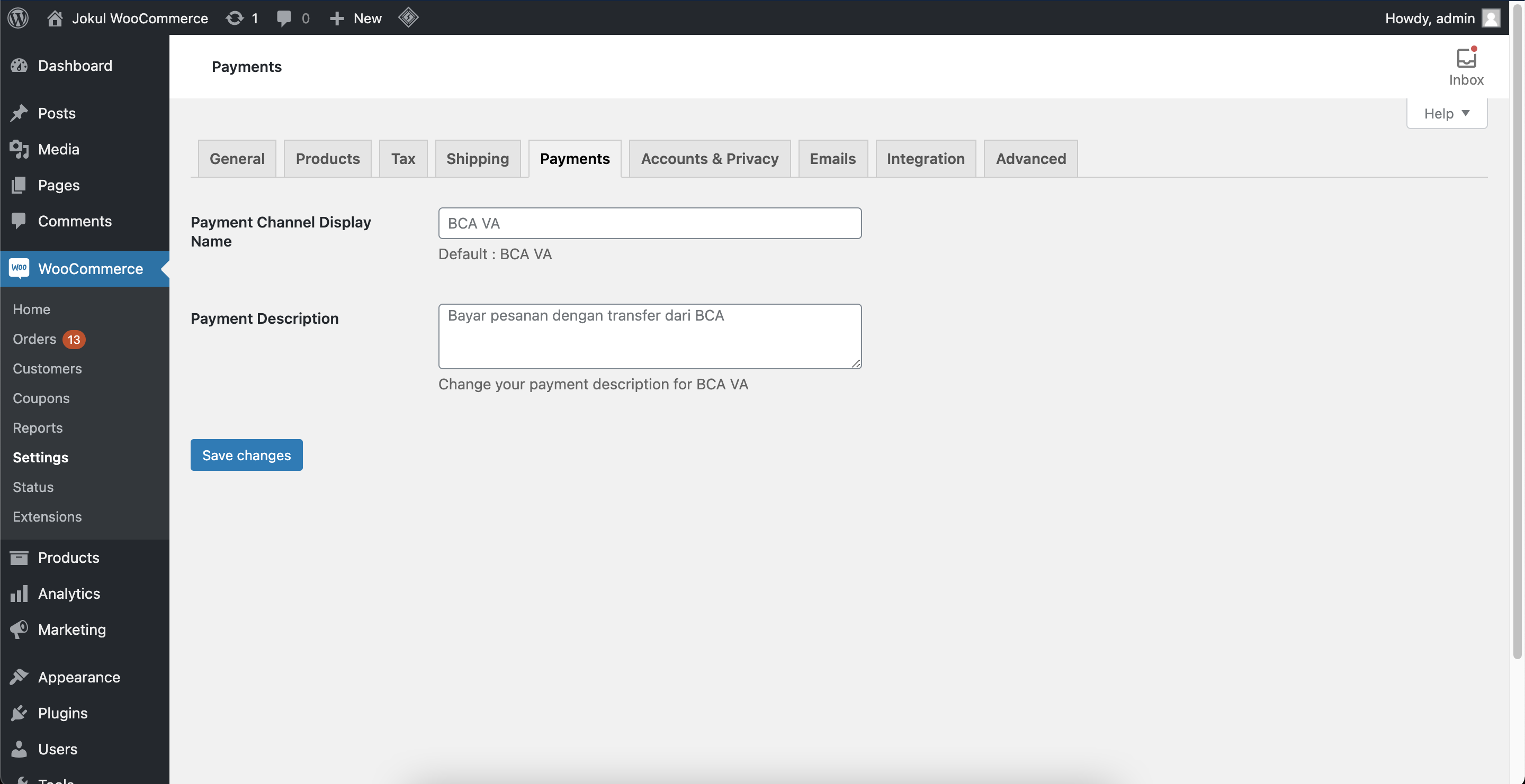 VA Configuration Details