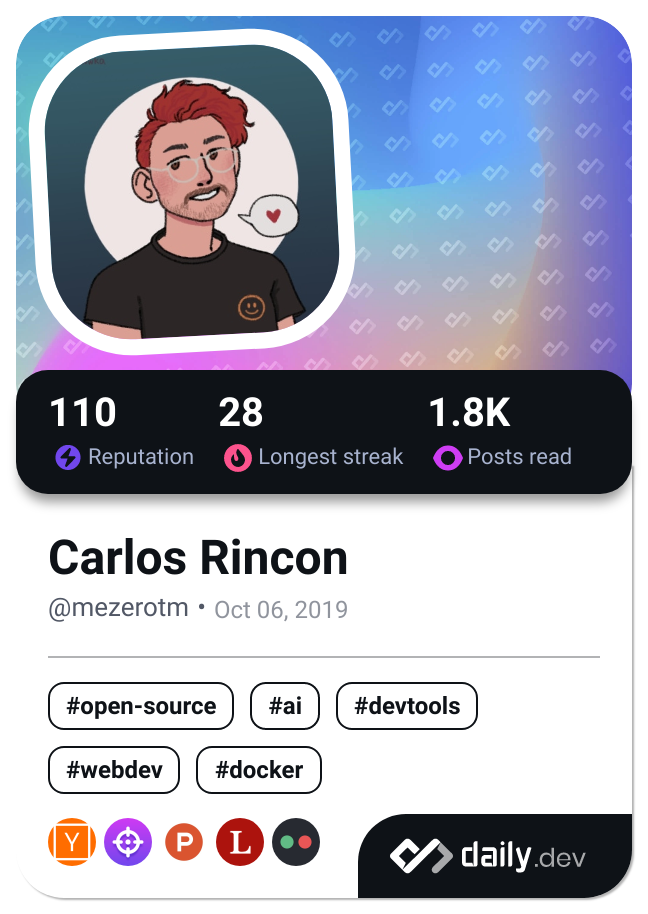 Carlos Rincon's Dev Card