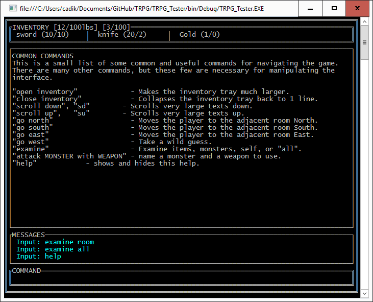 GitHub - StevenGann/TRPG: An OOP C# framework for Text RPG games ...