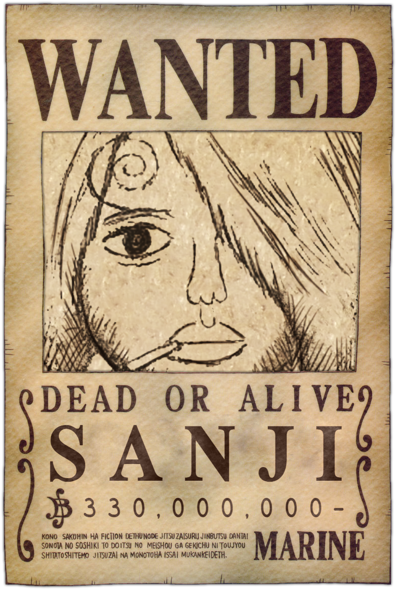 Sanji wanted poster