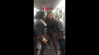 Man smacks the soul out of girl on the NY Subway