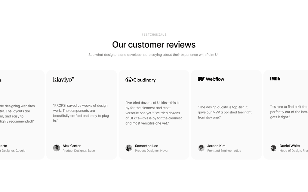 Looping Testimonials (Ticker)