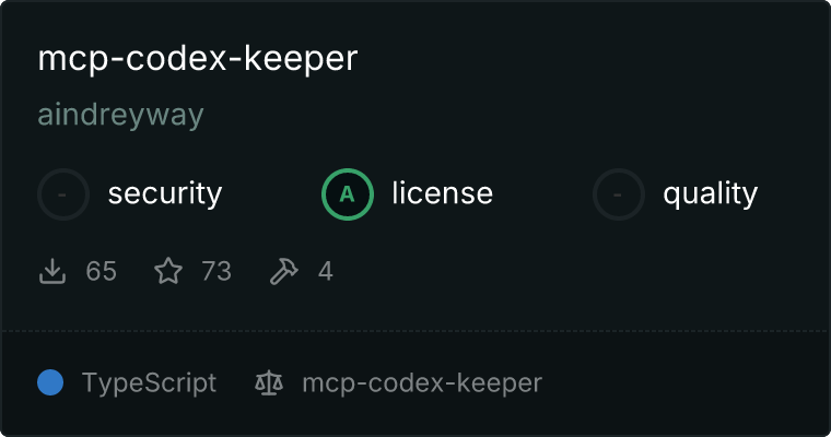 mcp-codex-keeper MCP server