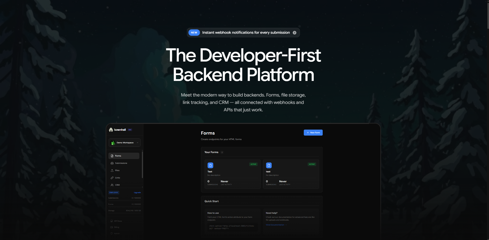 TownHall - The Developer-First Backend Platform