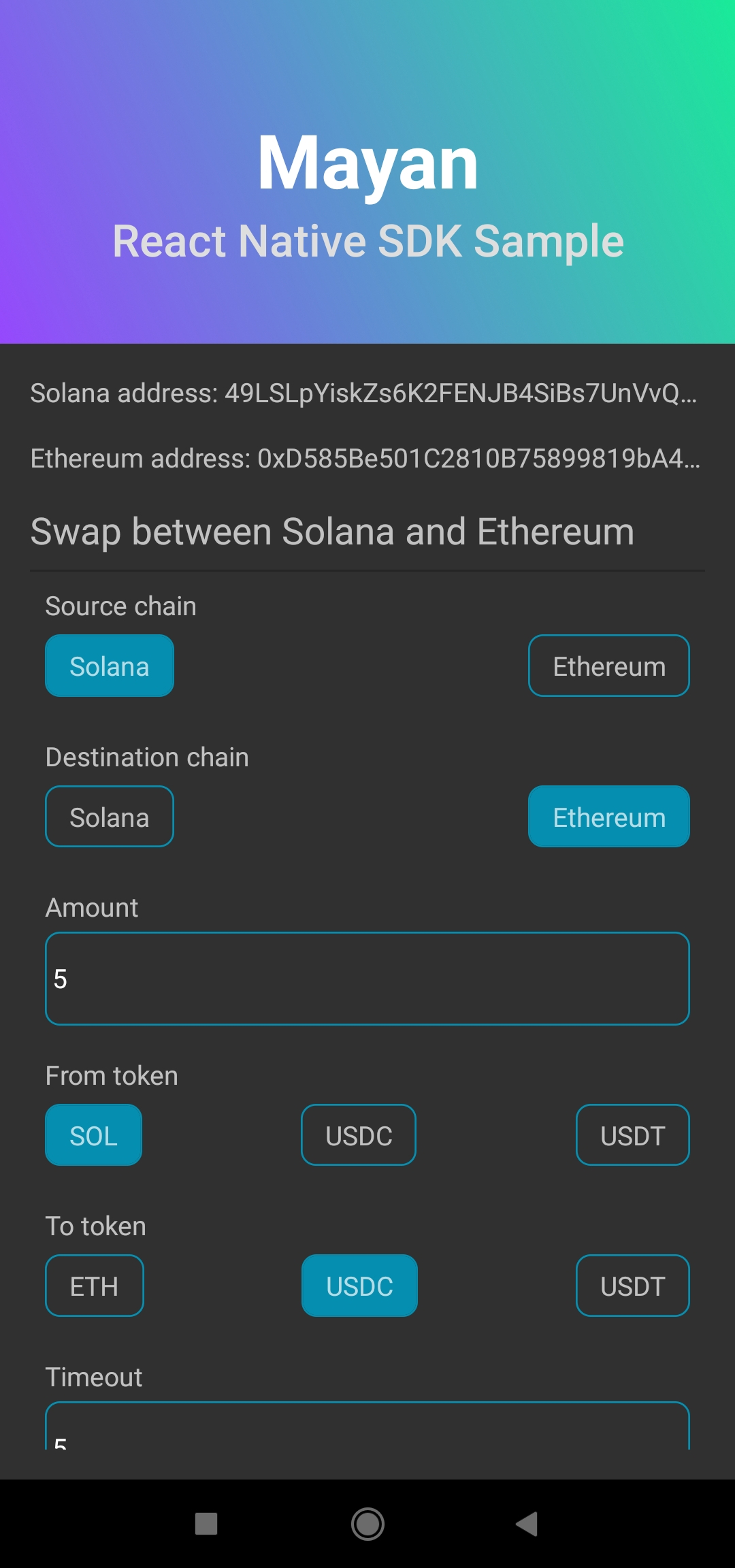 Scaffold dApp Screenshot 2