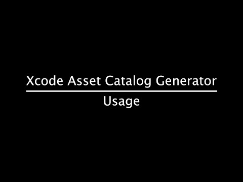 Xcode Asset Catalog Generator - Usage Tutorial