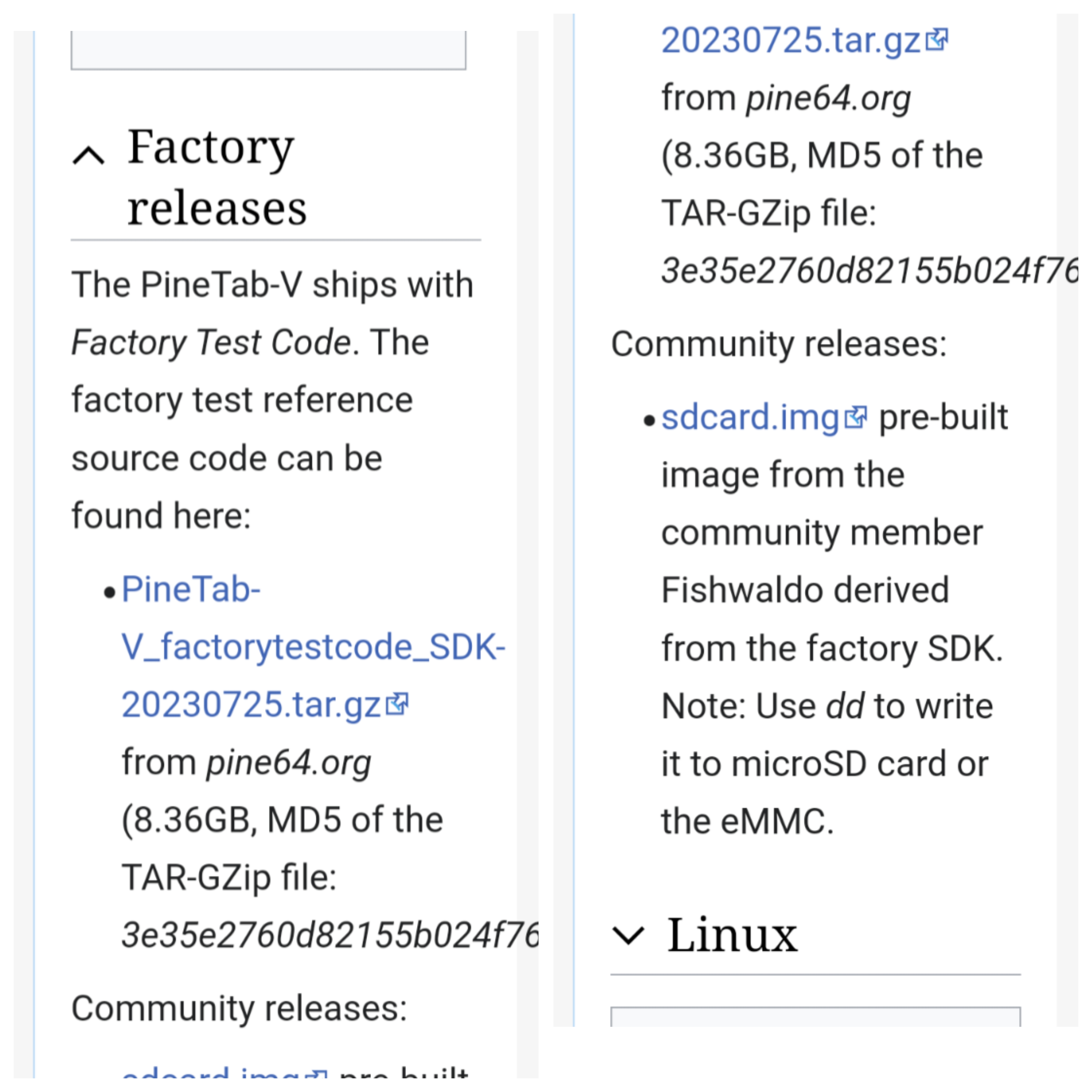 PineTab-V Factory Test Code