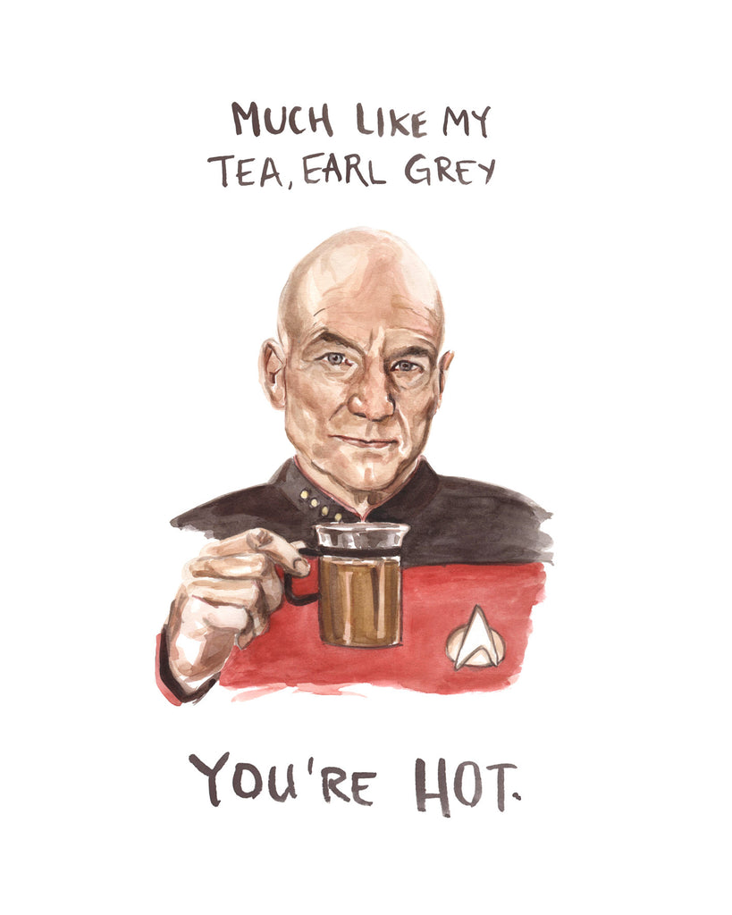 picard drinking tea like a boss