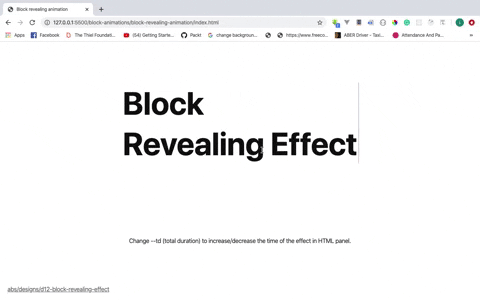 Block Revealing Animation Preview