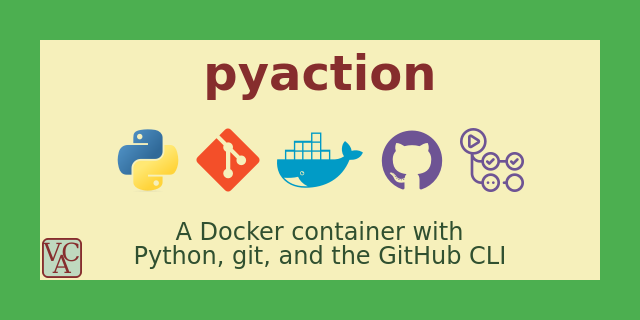 pyaction - A Docker container with Python, git, and the GitHub CLI