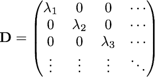 Diagonal matrix D