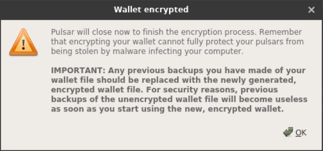 Pulsar Wallet Encrypted