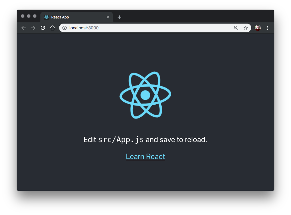 Screenshot of Your React App running in the web browser