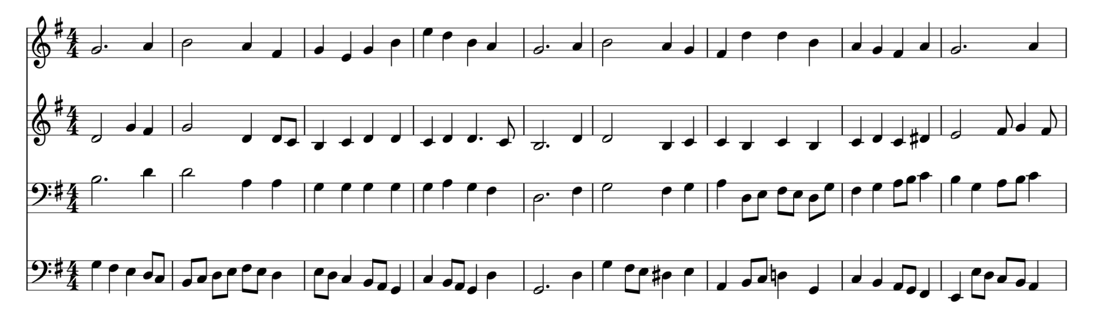 Bach chorale example