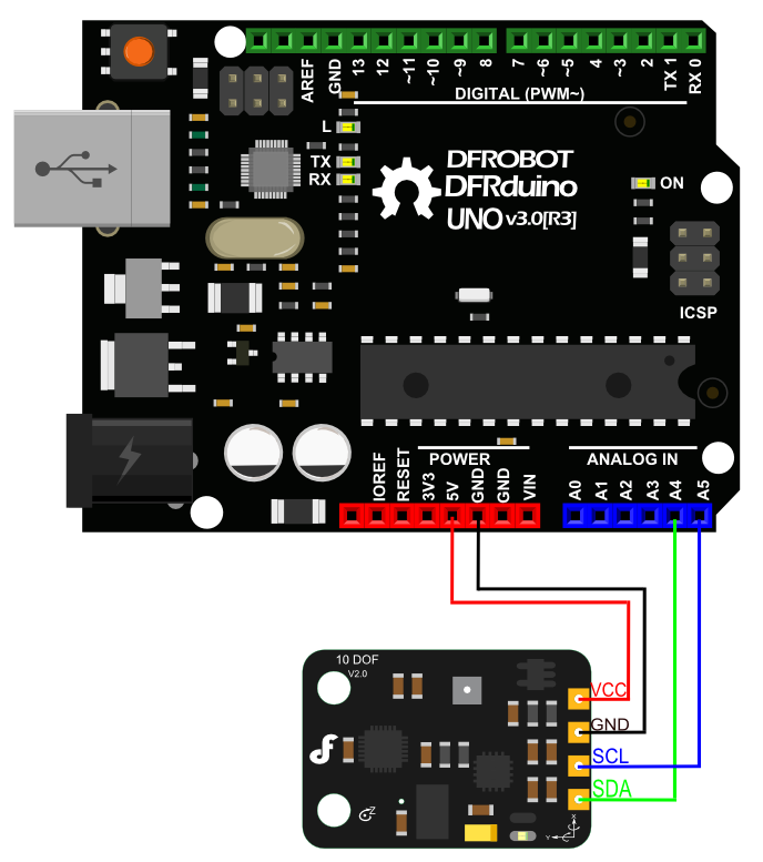 SEN0140 V2.0连接图