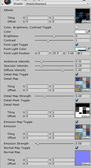 Shader options