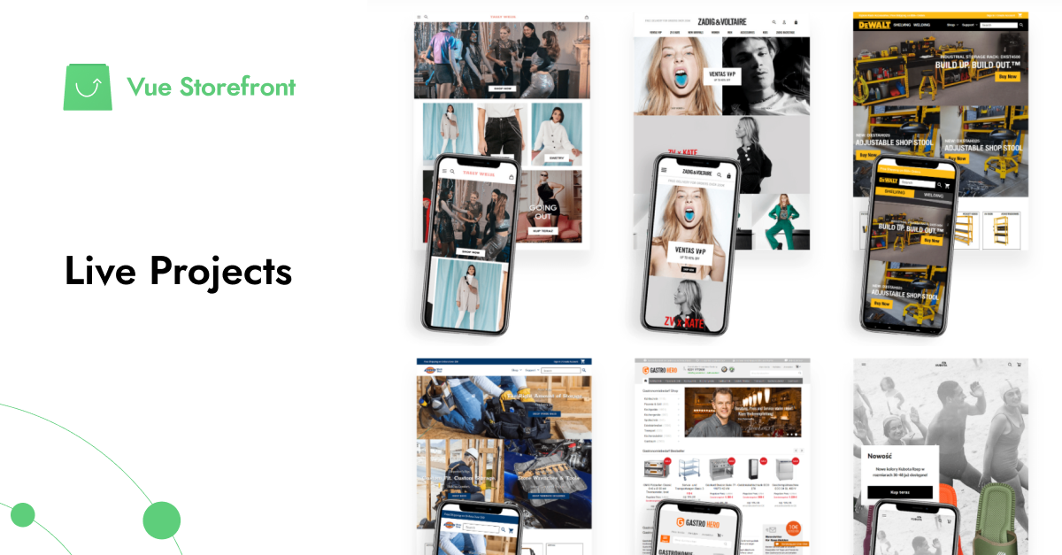 Vue Storefront Live Projects