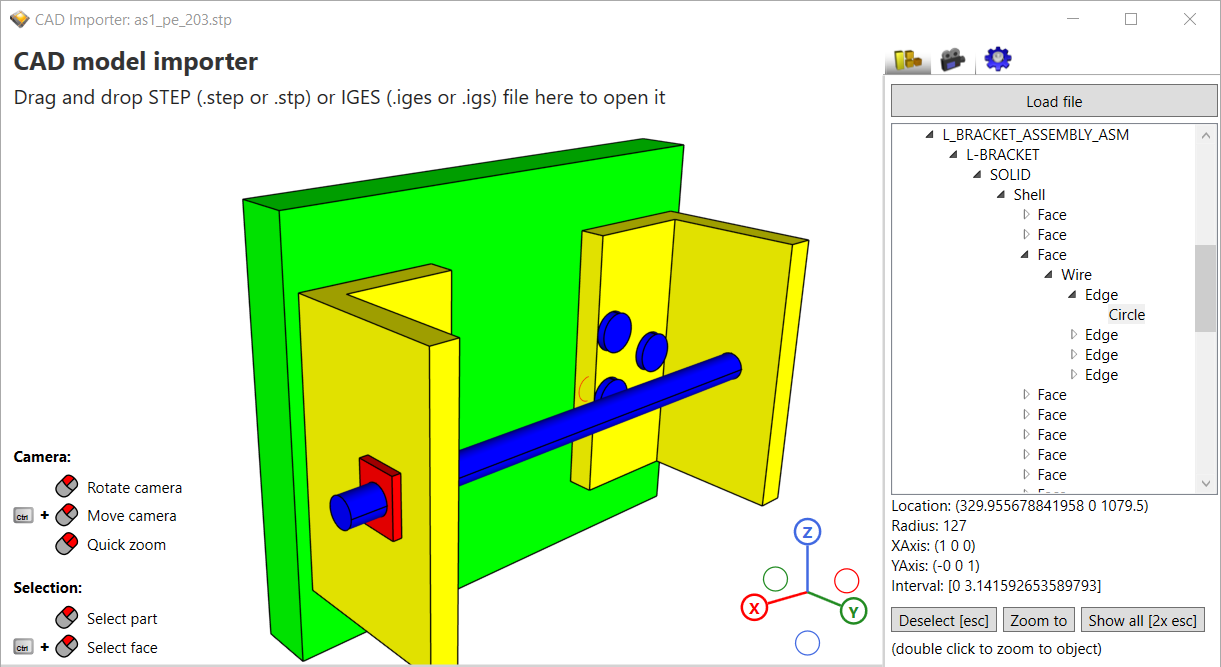 Ab3d.DXEngine.CadImporter with object hierarhy