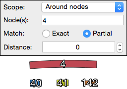 Partial node name match