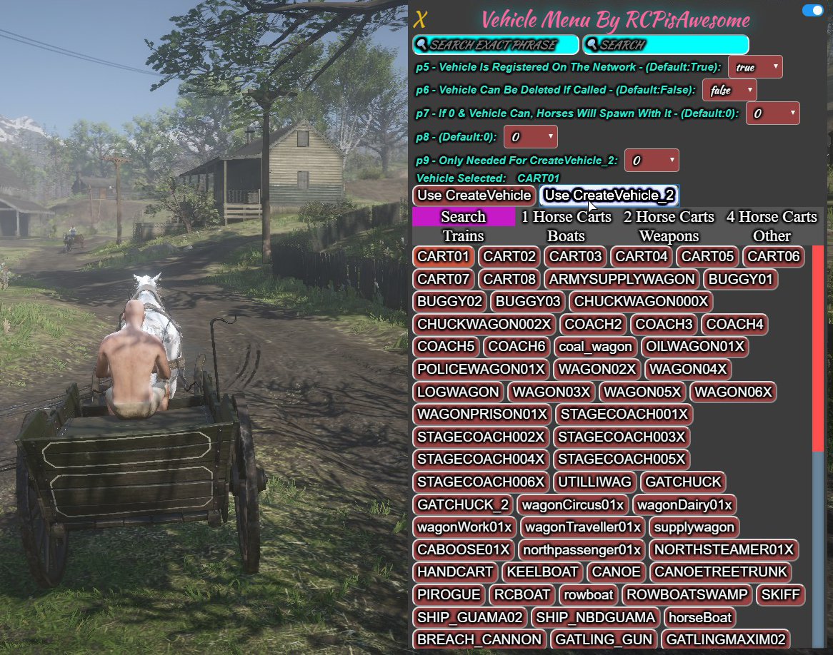 GitHub - RCPisAwesome/RedMRCPVehicles: Vehicle Spawning Script for RedM ...