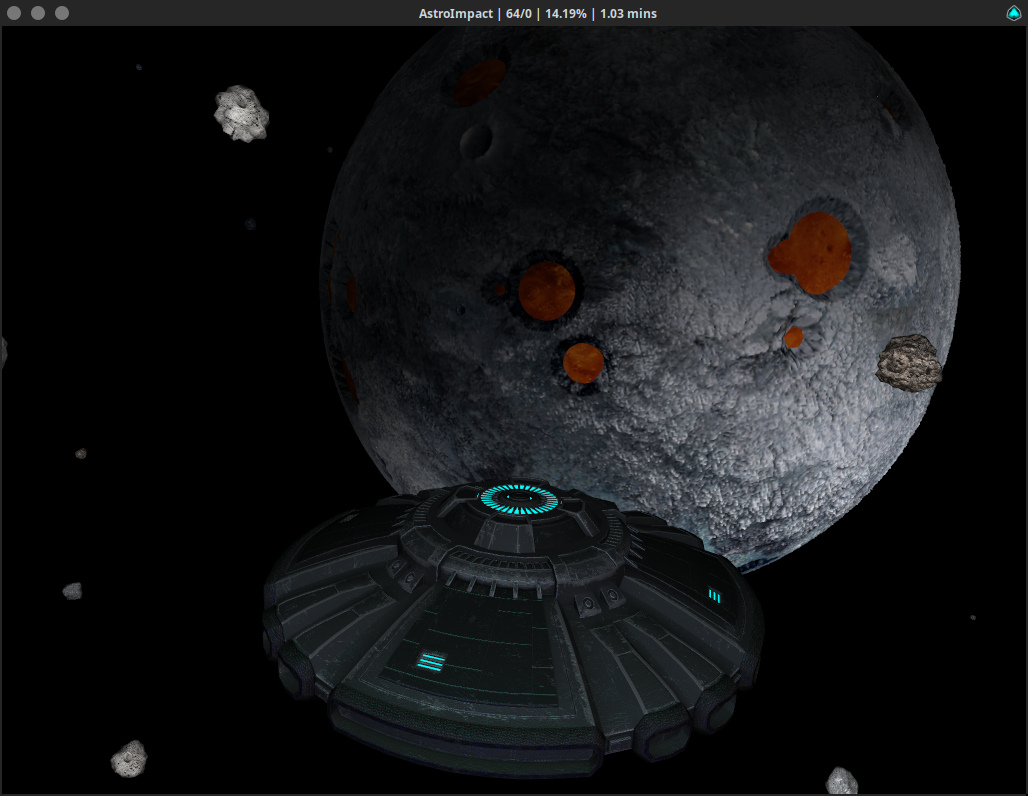 Screenshot of the AstroImpact game