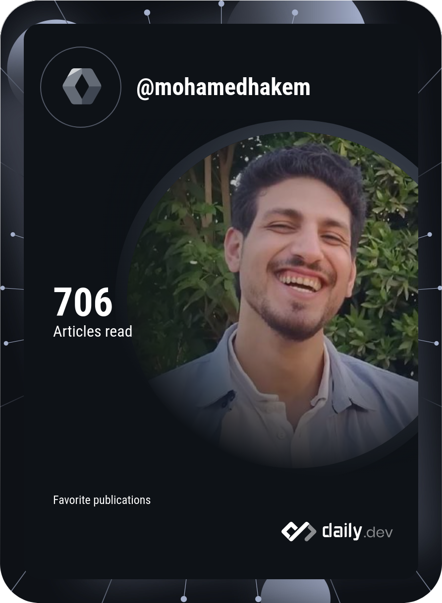 Mohamed Hakem's Dev Card