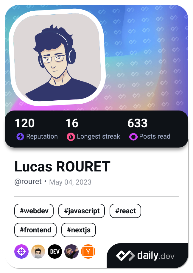 Lucas ROURET's Dev Card