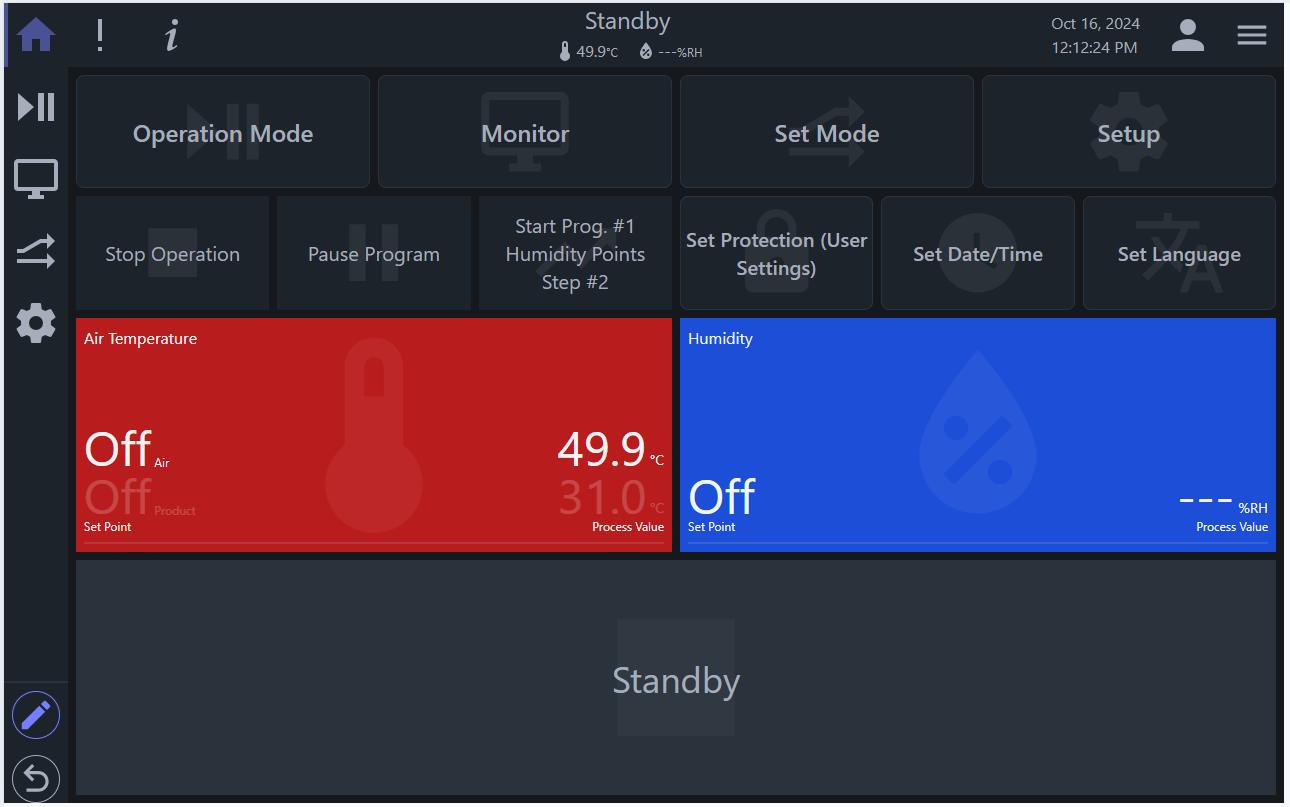 GL controller system touch-screen display