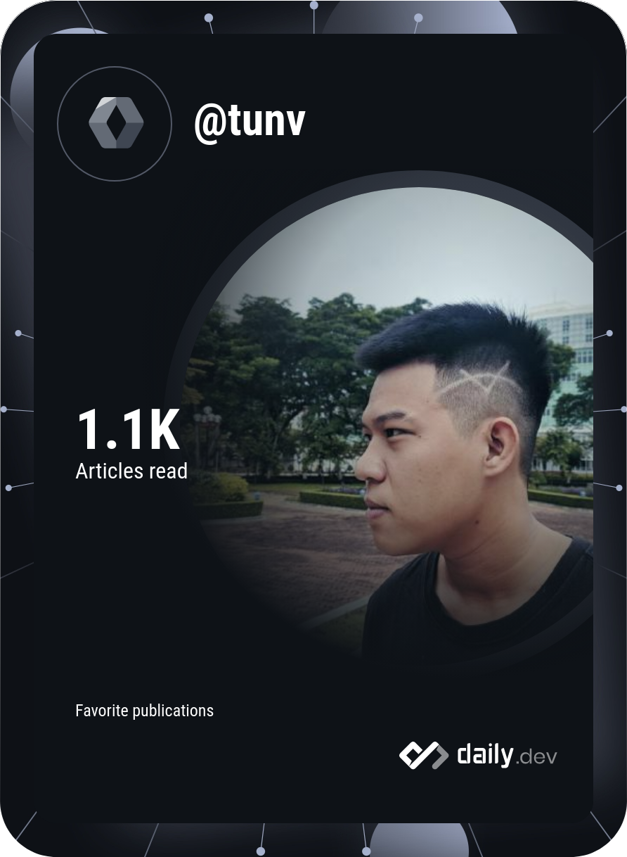 Nguyễn Văn Tú's Dev Card