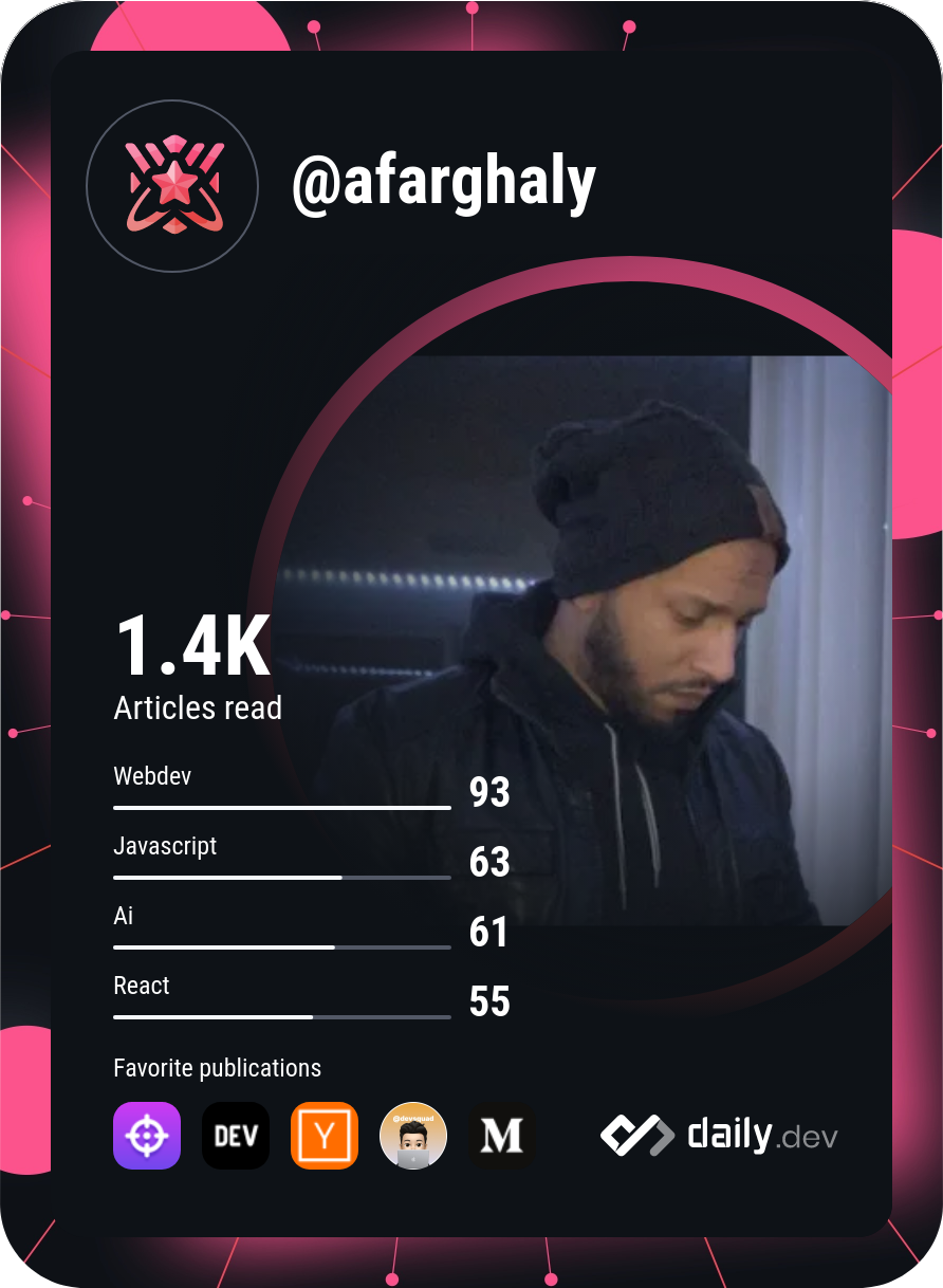 Ahmed Farghaly's Dev Card