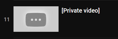Playlist private