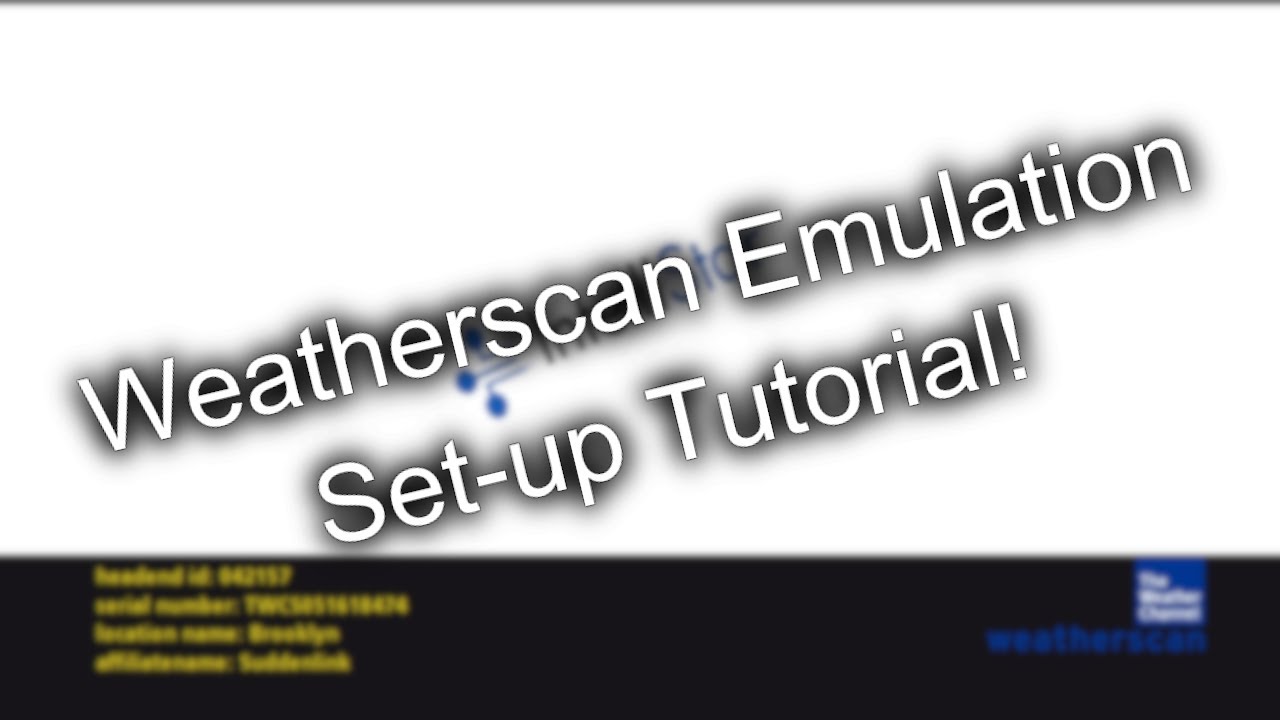 Weatherscan Emulator Local Install