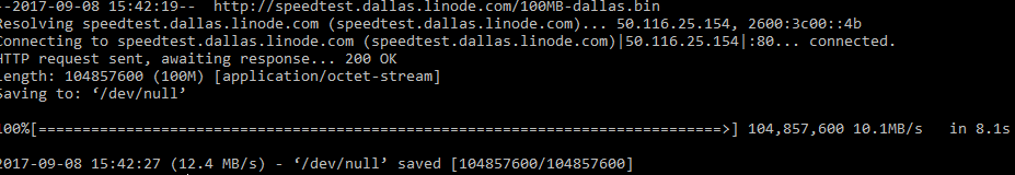 network speeds wget