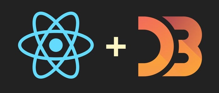 Image of d3.js and React combined, from medium CDN