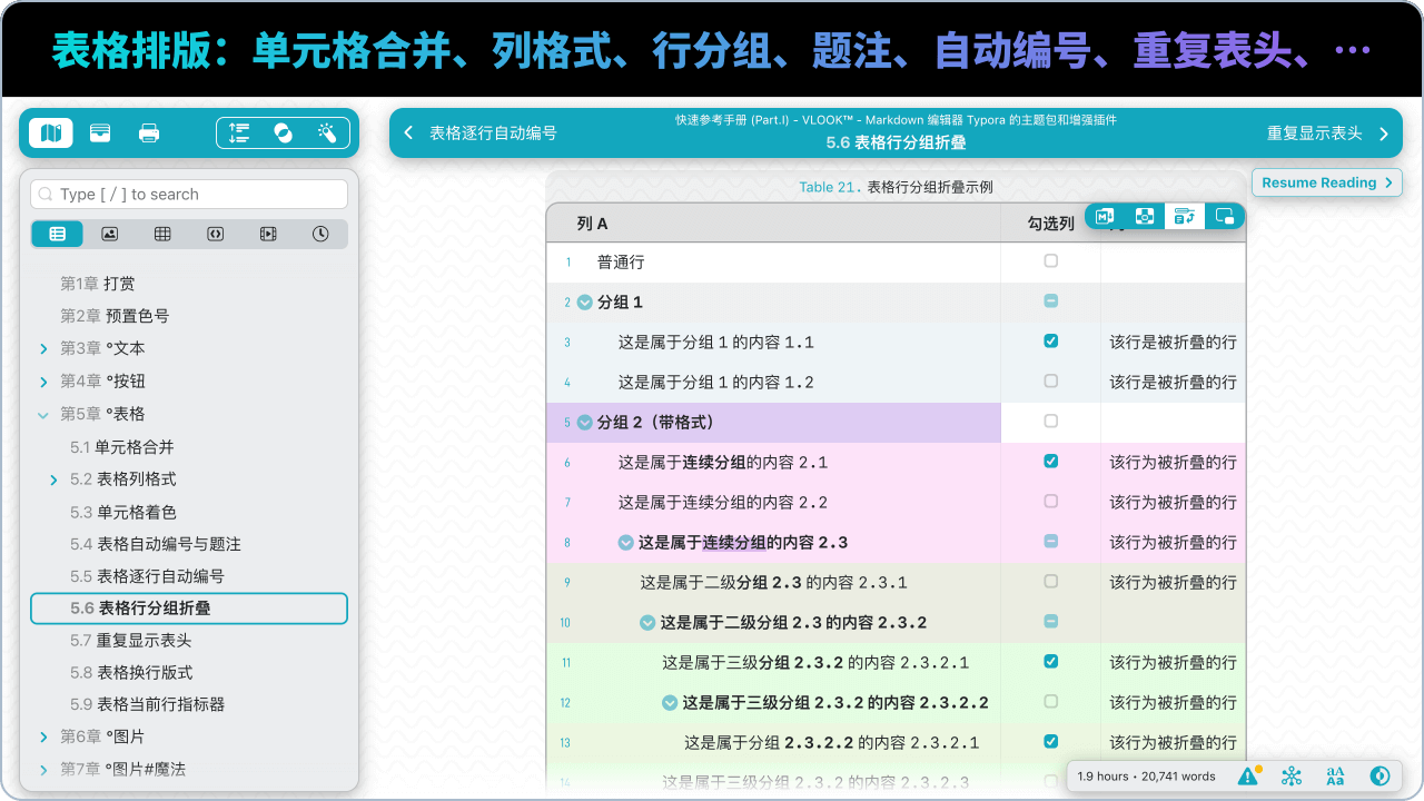 表格排版 plus：单元格合并、列格式、行分组、重复表头、自动编号&hellip;