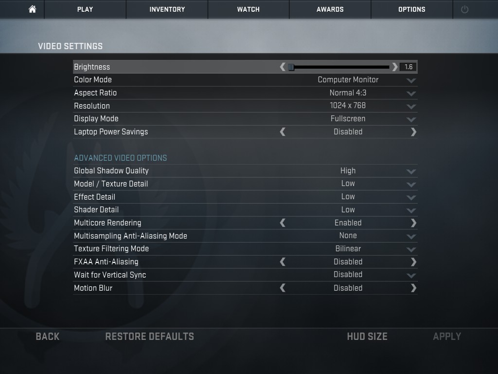 CS:GO Video Settings