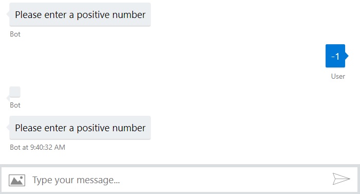 Please enter a positive number