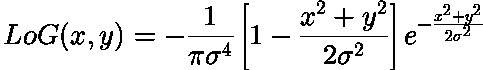 LoG formula