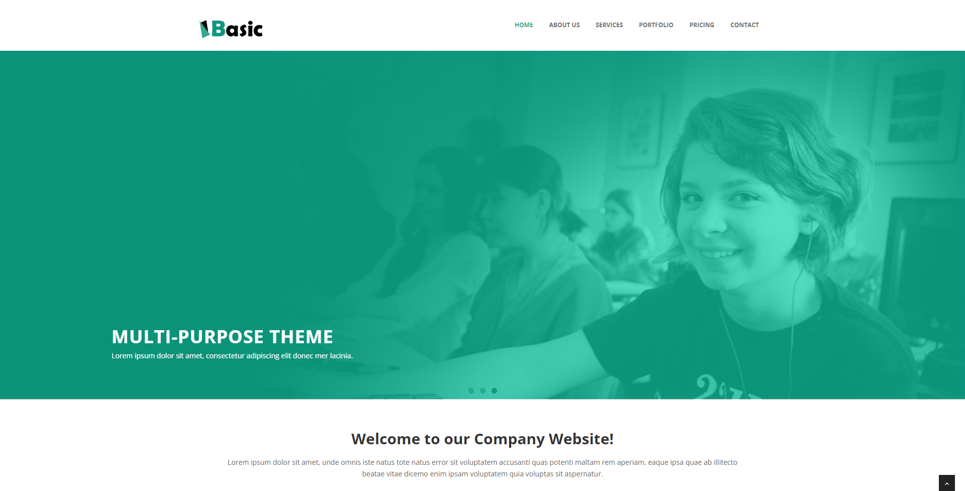 HTML template