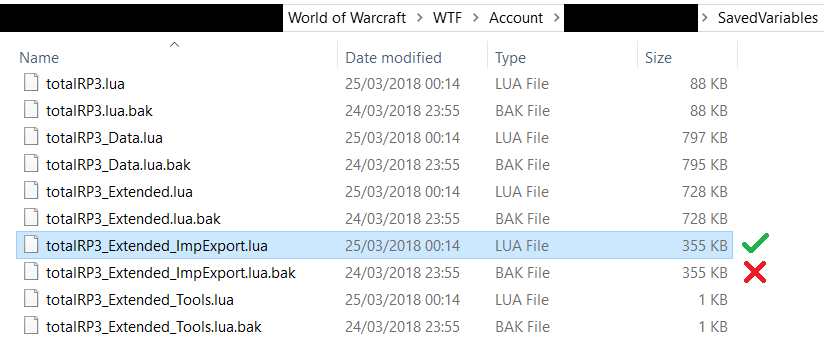 The file where the full export is located