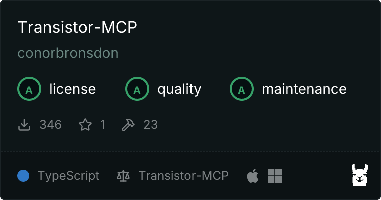 Transistor-MCP MCP server