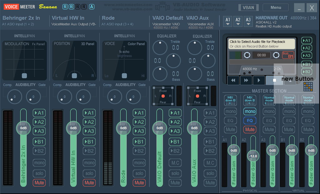 VoiceMeeter New Button