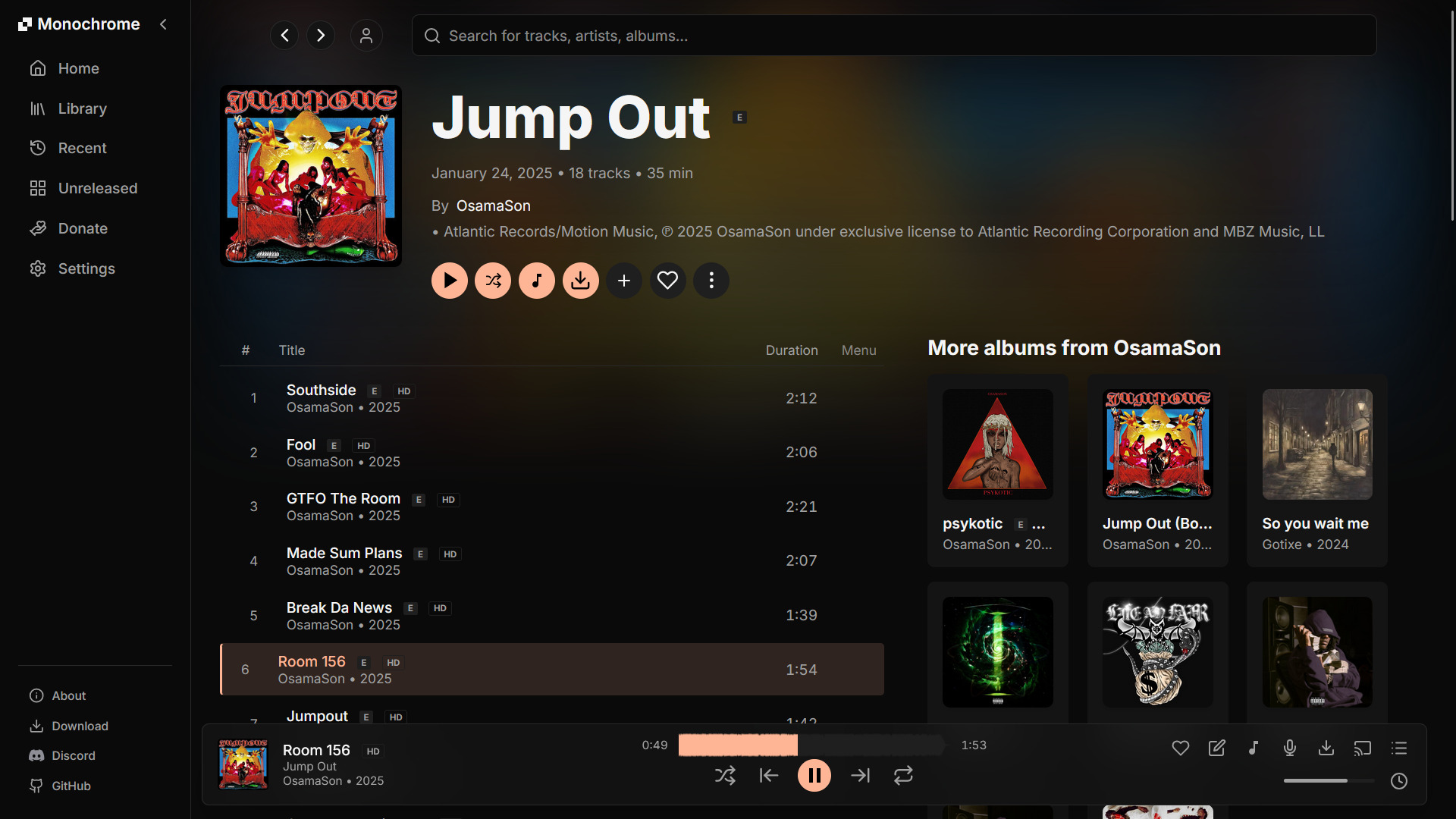 Image of 'Jump Out' By Osamason On Monochrome