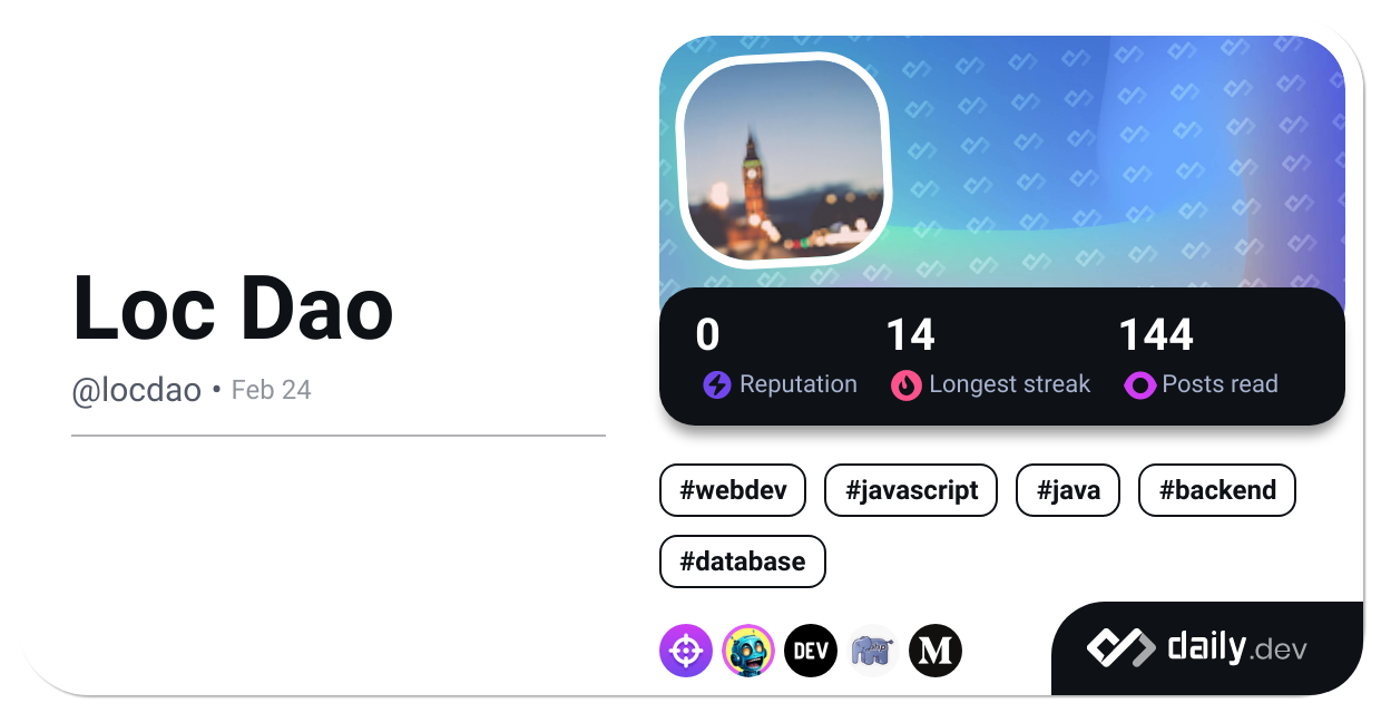 Loc Dao's Dev Card