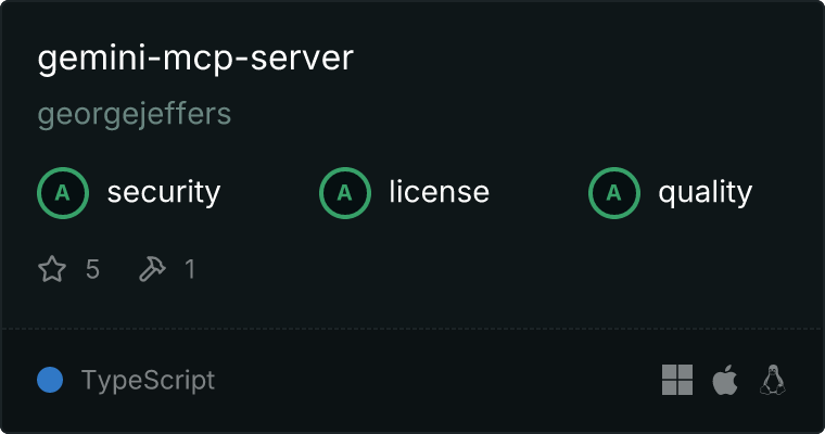Gemini Server MCP server