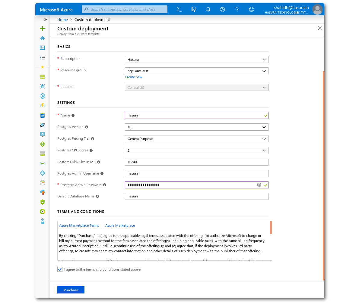 Azure Portal screenshot