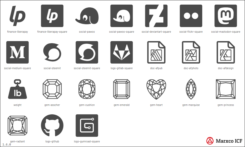 New and updated icons in 1.6.0