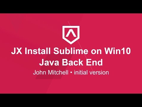 Video to Install Sublime